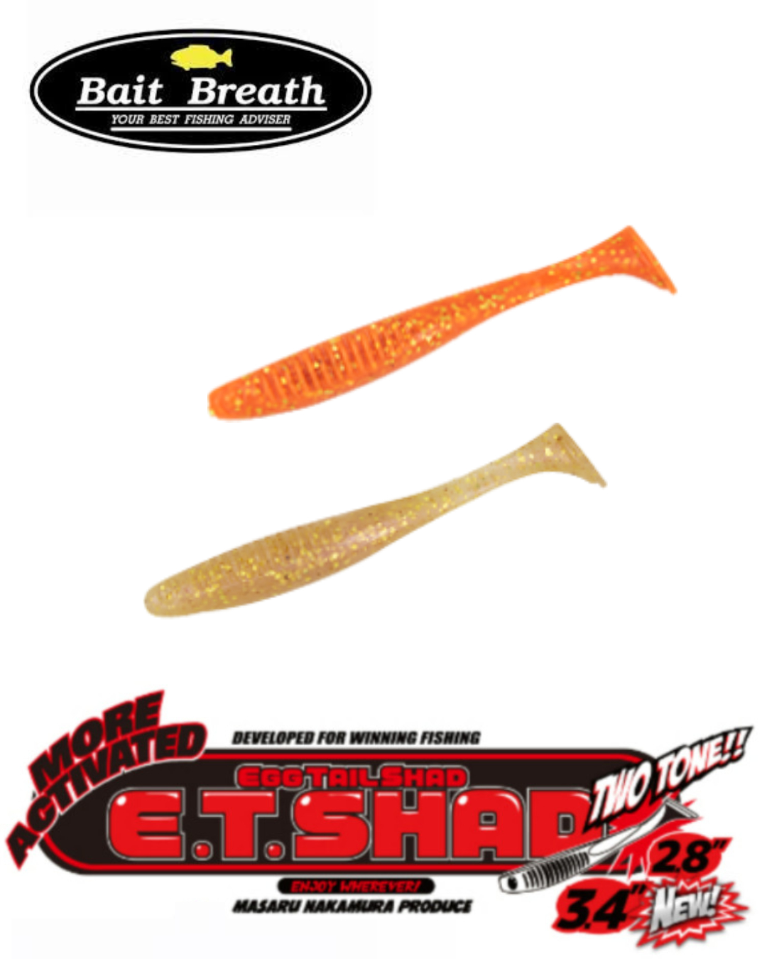 Bait Breath Egg Tail Shad 3.4"
